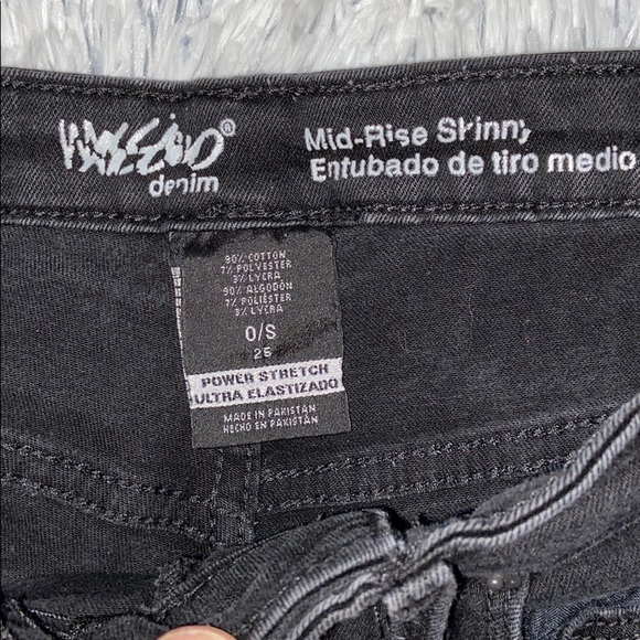 Mossimo Black Mid-Rise Skinny Jeans Stretch 0/S - Picture 8 of 8